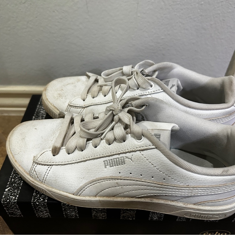 Puma Classic White Lace-Up Sneakers